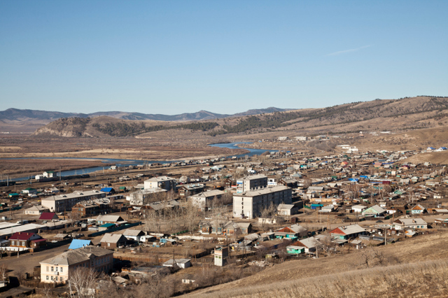 Villaggio in Mongolia