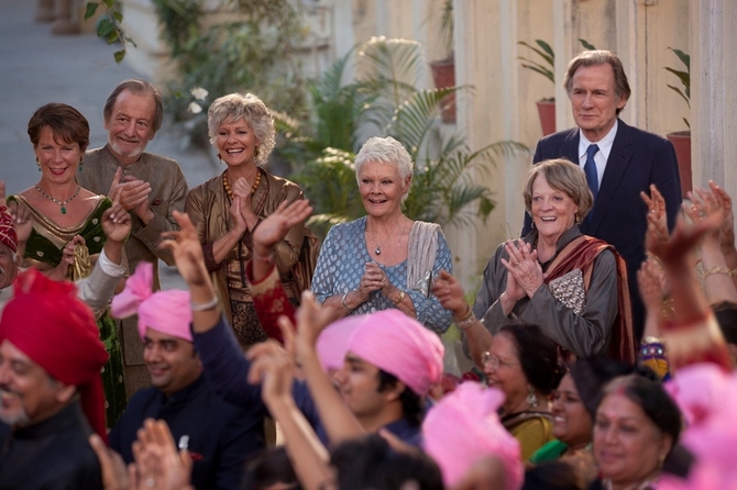Una scena di Ritorno al Marigold Hotel