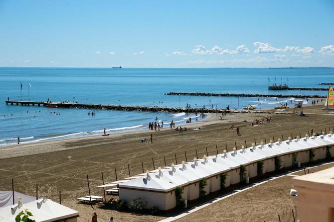 La spiaggia dell'Hotel Excelsior