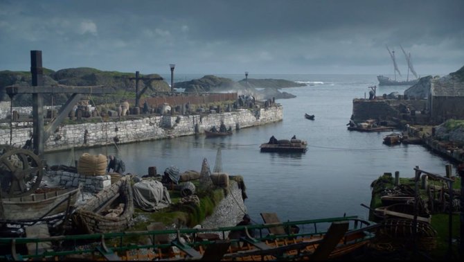 Il porto dell'isola di Pyke