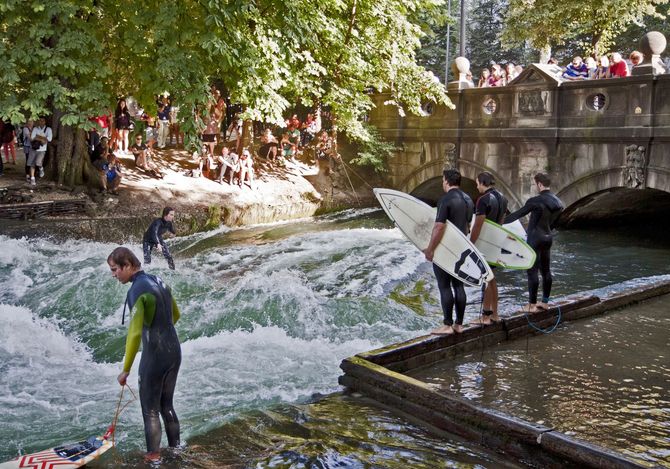 Surf sul fiume Eisbach