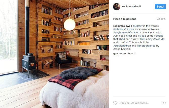 La stanza dei libri nel bosco