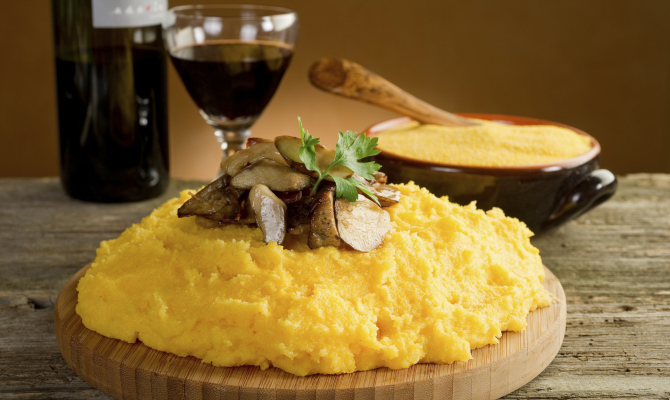 polenta con funghi