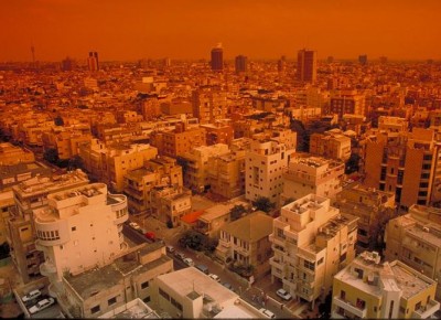 Tel Aviv edifici tramonto