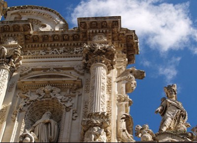 Facciata della basilica di Santa Croce Lecce