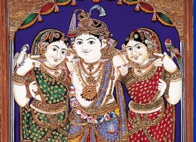 India raffigurazioni di Krishna