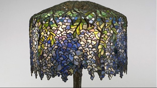 Lampada vetro e bronzo