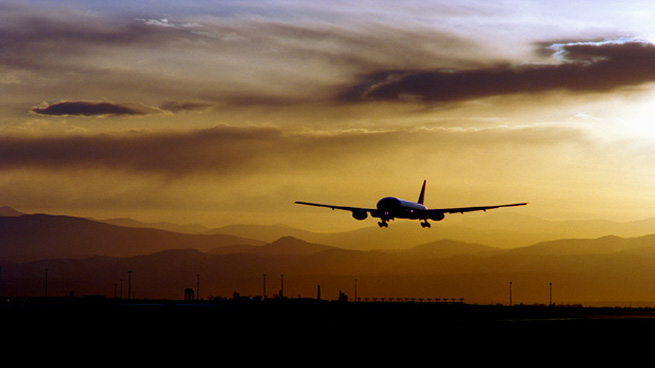 Tramonto con vista Rocky Mountains