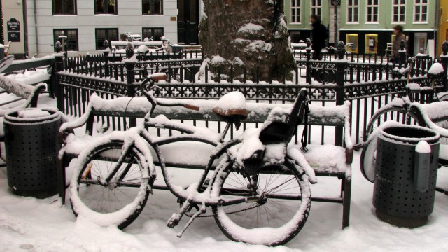 Bicicletta e neve