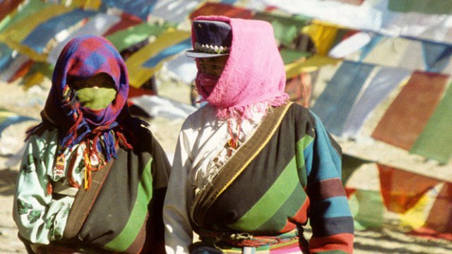 Pellegrini tibetani a Tarboche