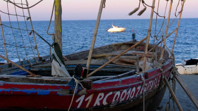 barche pescatori Bianco