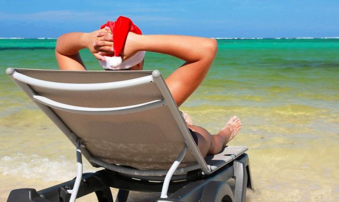 Spiaggia tropicale a Natale