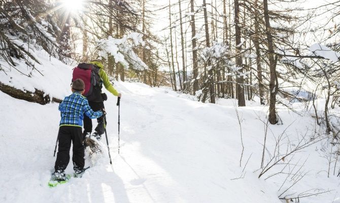 ciaspole, neve, inverno, sport