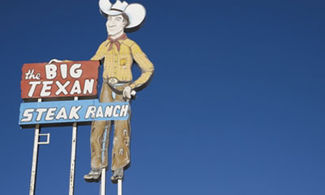 Texas. Cowboy in Cadillac