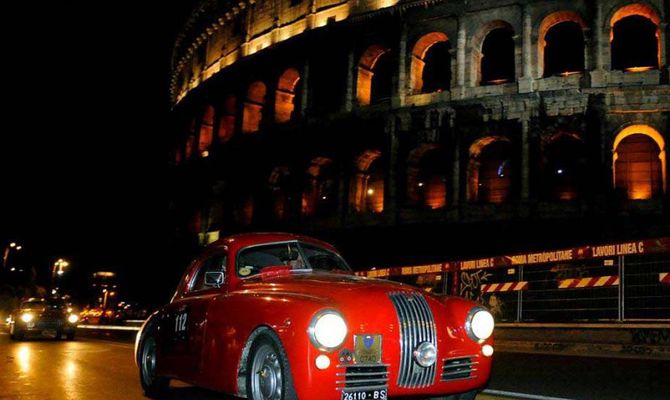 mille miglia roma colosseo