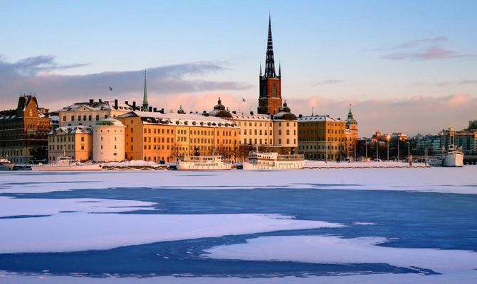 Stoccolma con la neve