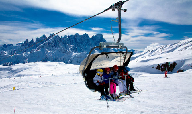 alpe lusia san pellegrino sci italia dolomiti montagna seggiovia impianti sport invernali