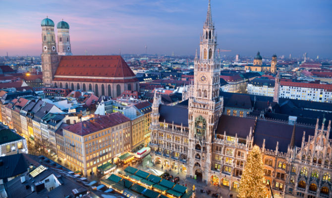 Scorcio su Marienplatz<br>