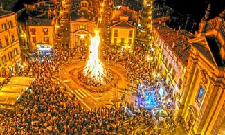 bagnaia viterbo falò fuoco piazza folklore