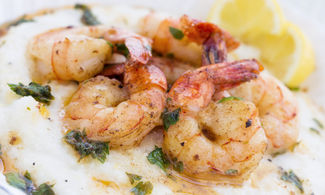 gamberi con polenta