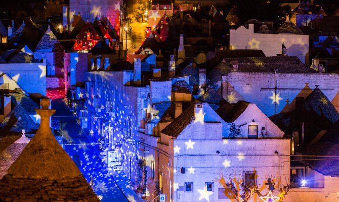 alberobello light festival, natale, puglia