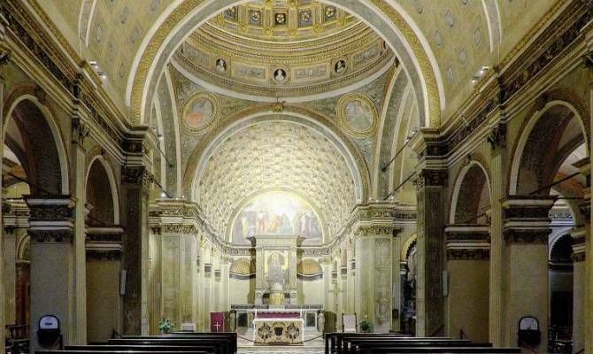 Milano, interno della Chiesa di Santa Maria presso San Satiro