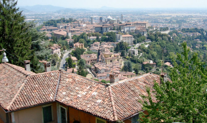 Vista sui tetti di Bergamo