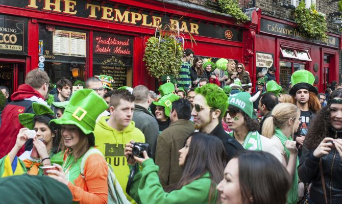 St Patrich Day, Temple Bar, Dublino