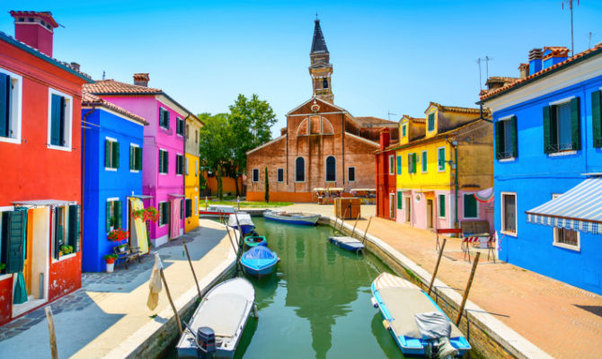 Case e canale di Burano<br>