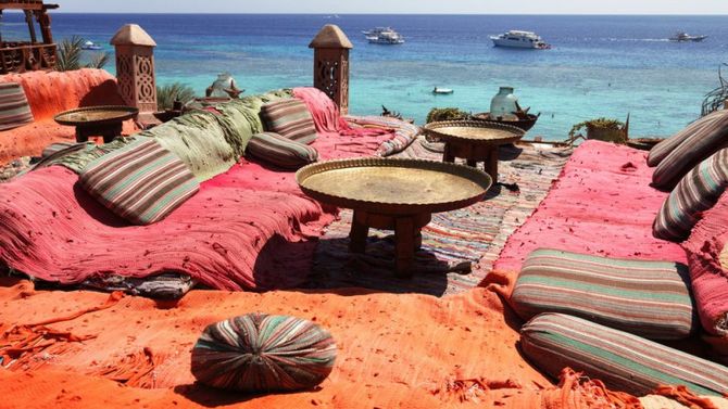 Sharm El Sheik lounge are sulla spiaggia
