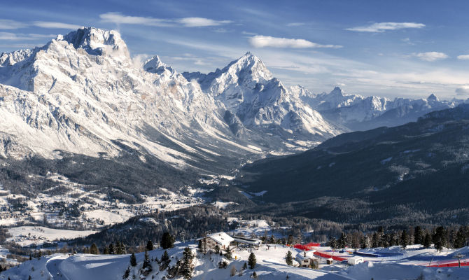 sciare, cortina d'ampezzo, dolomiti, neve