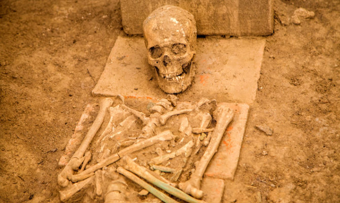 Viminacium, Serbia, scheletro