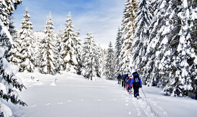 neve, montagna, trekking