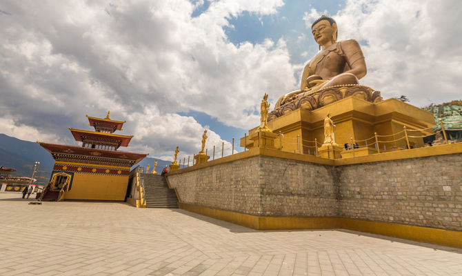 La statua di Buddha a Thimphu