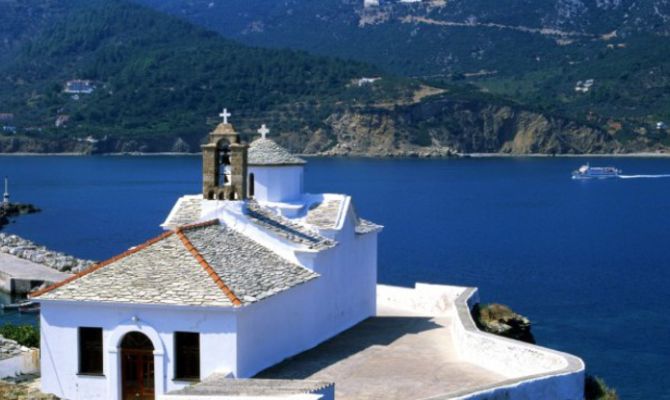 Skopelos mare della Grecia