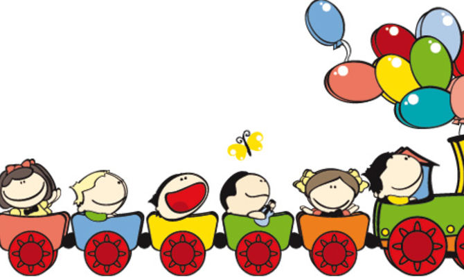 Bimbi su trenino