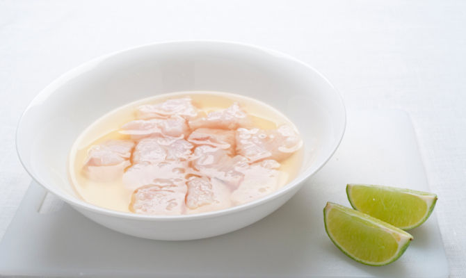pesce marinato nel lime