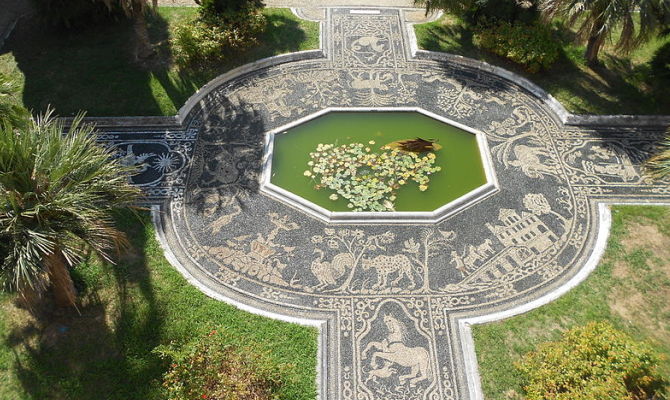 Risseu del giardino di Palazzo Reale in Genova