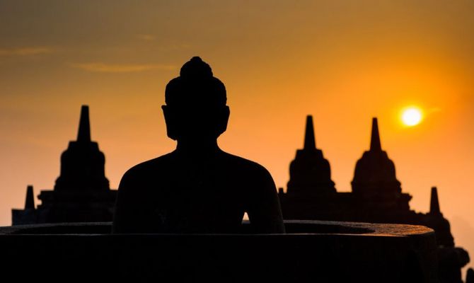 Tempio buddista Borobudur in Indonesia