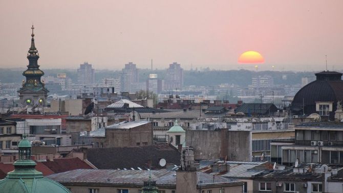 Belgrado al tramonto