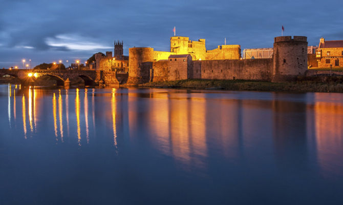 Panorama con il fiume Shannon<br>
