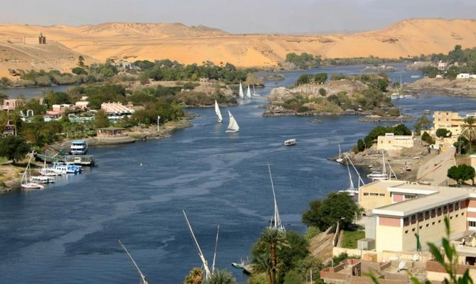 Egitto vista del nilo da Aswan