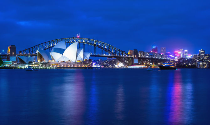 Veduta serale di Sydney