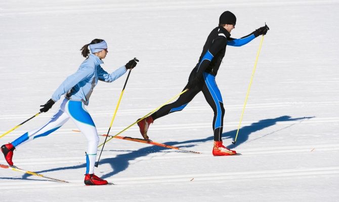 sci di fondo, sciatori, neve