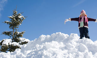 Bimba sulla neve