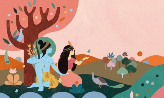 Illustrazione fiaba indiana