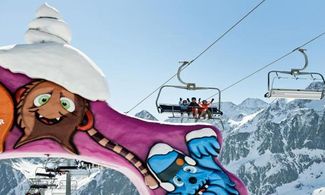 Austria Stubai bambini sulla neve