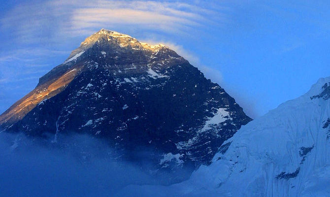 La cima dell'Everest
