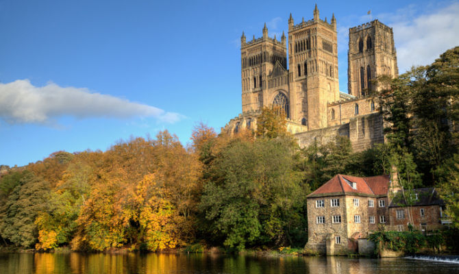Veduta di Durham con la Cattedrale