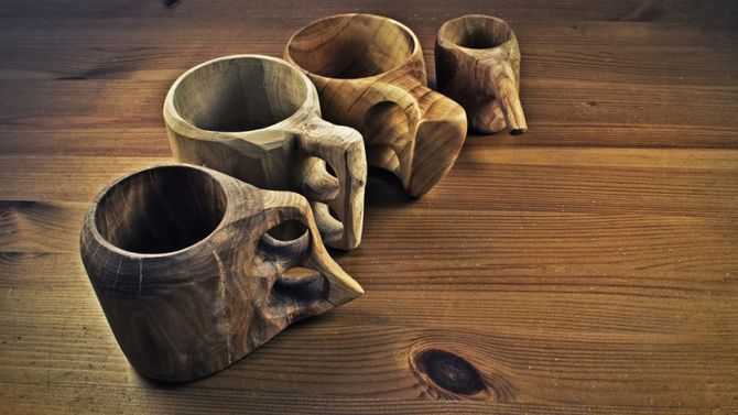 tazze di legno